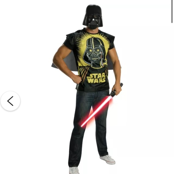 NEW 50th Anniv. Star Wars DARTH VADER Ben Cooper Halloween Mask Costume Adult - Picture 3 of 5